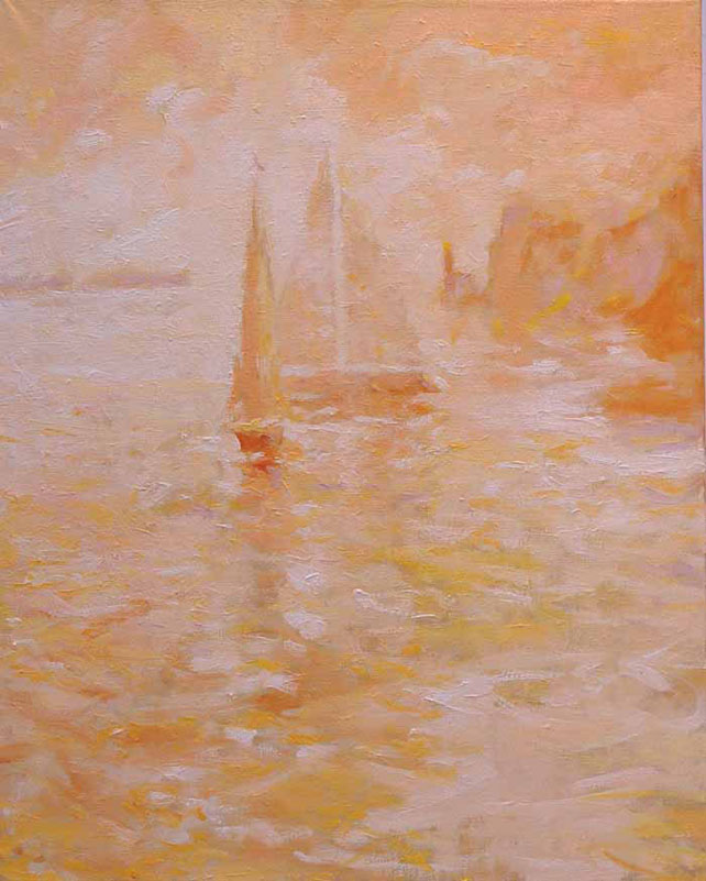 Sailing Southern Turkey - oil on canvas 30 X 24 inches - SOLD