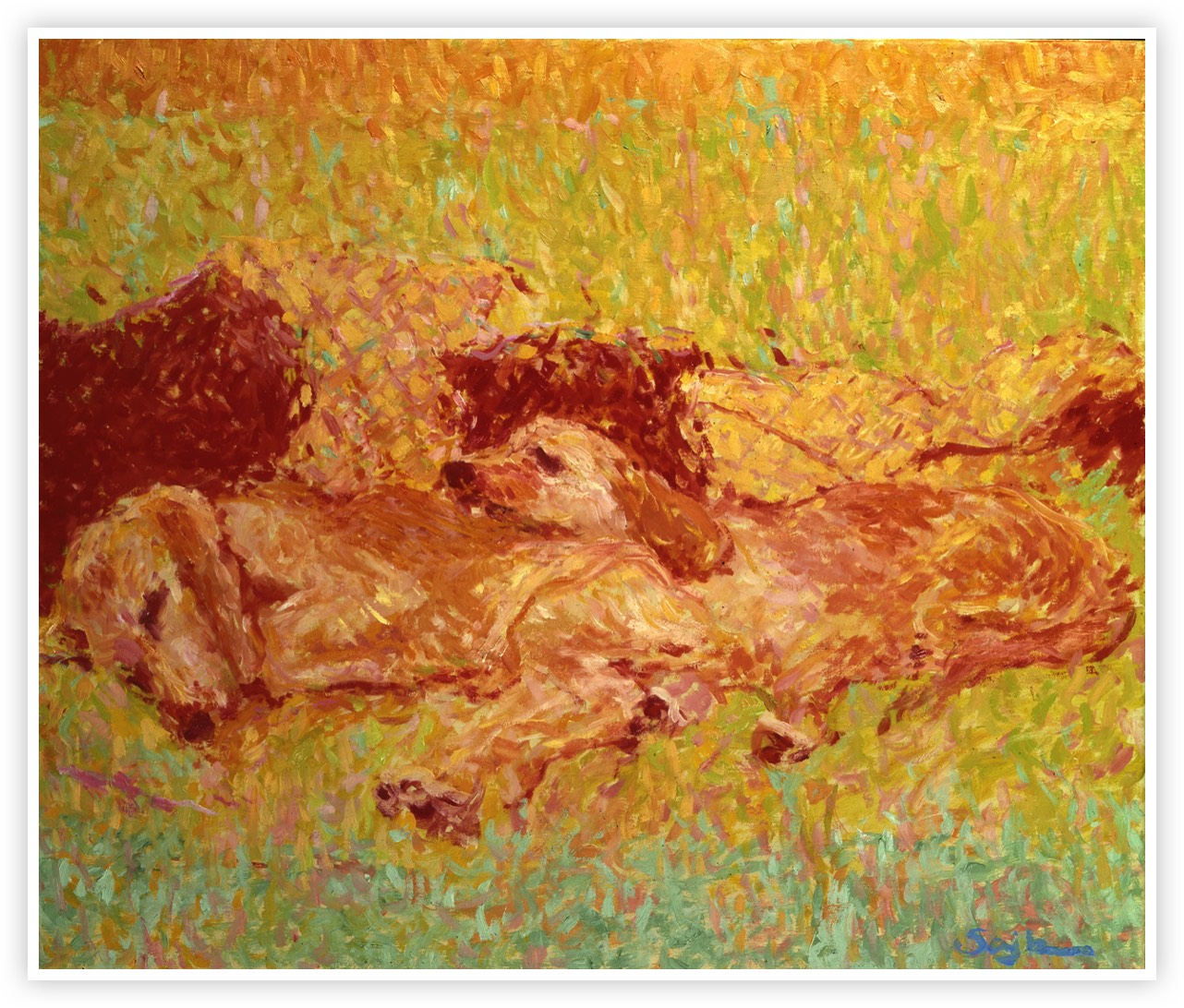 Red Dogs - oil on canvas - 30inches X 24inches - SOLD