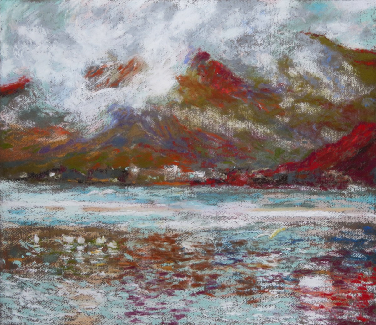 Skye from Glenelg - in the warm rain - Pastel 17.25 X 20 inches - Created 18th October 2020